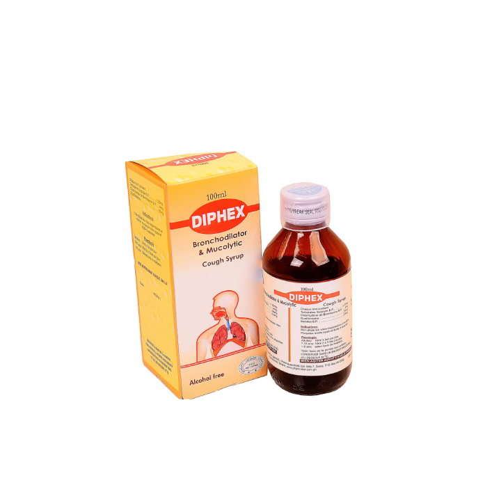 DIPHEX BRONCHODILATOR & MUCOLYTIC COUGH SYRUP 100ML