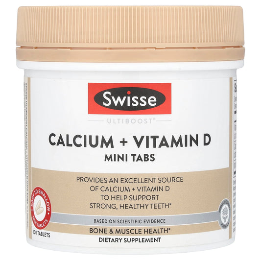 Swisse
Ultiboost®, Calcium + Vitamin D Mini Tabs, 300 Tablets