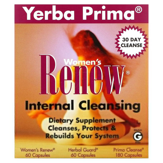 Yerba Prima
Women's Renew Internal Cleansing, 3 Part Program, 300 Capsules