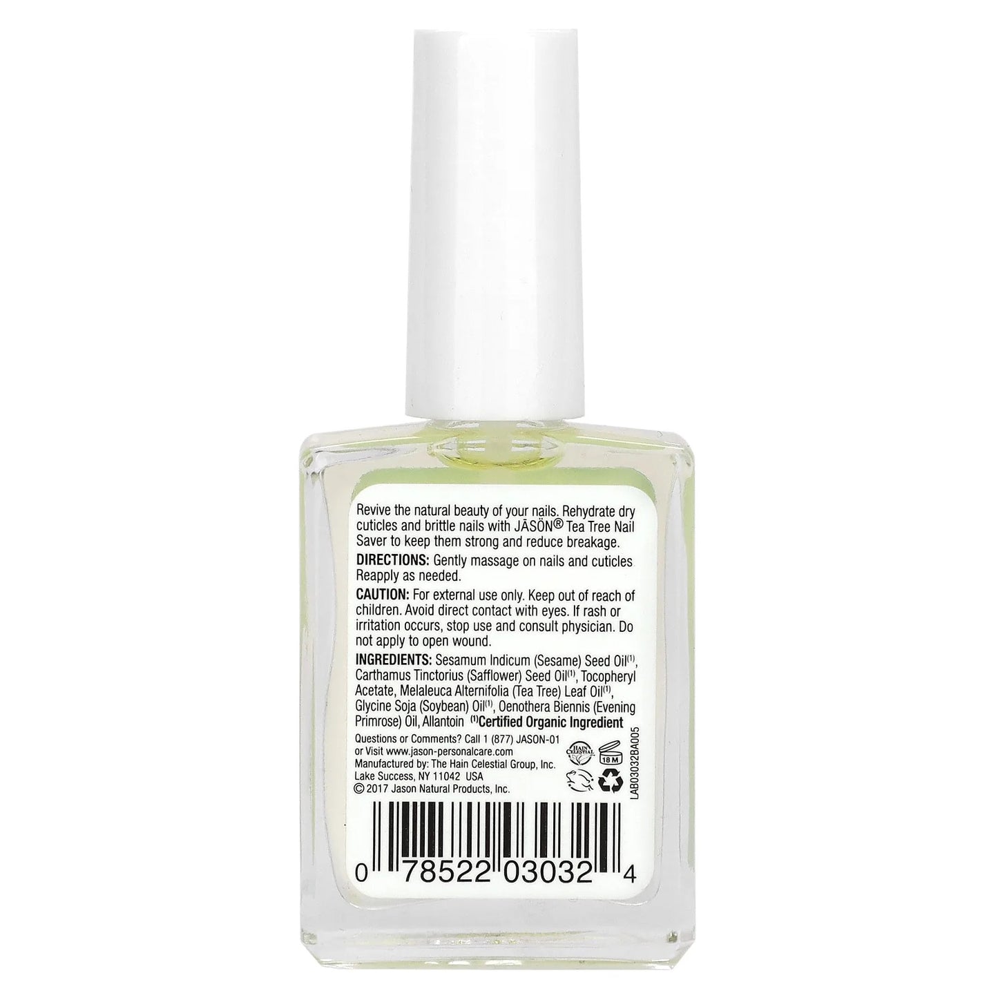 Jason Natural
Tea Tree Nail Saver, 0.5 fl oz (15 ml)