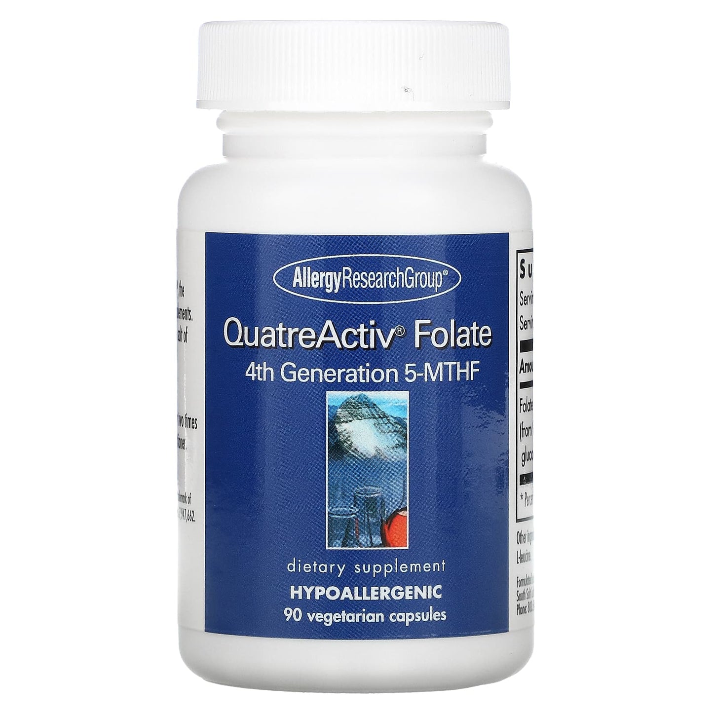 Allergy Research Group
QuatreActiv Folate, 4th Generation 5-MTHF, 90 Vegetarian Capsules