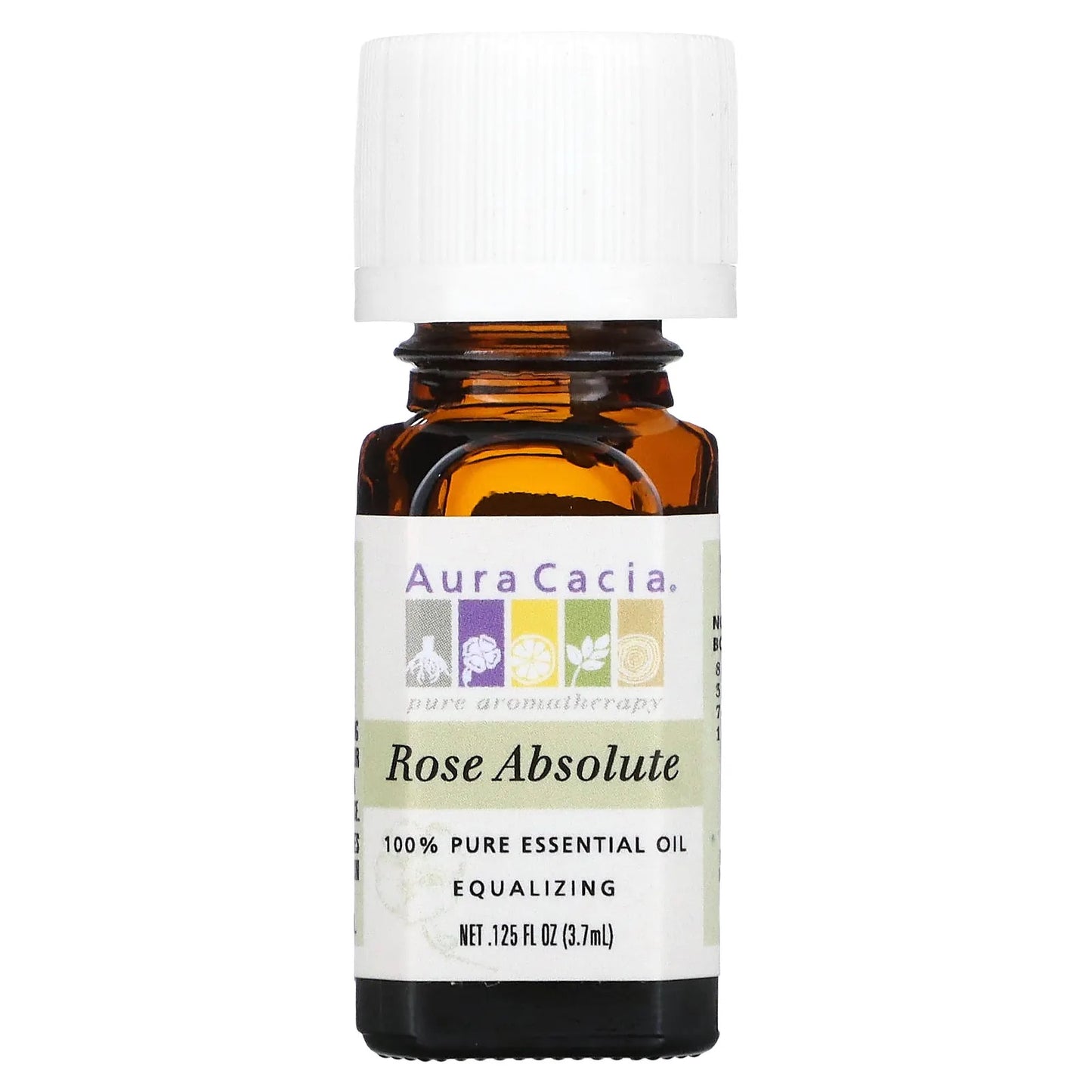 Aura Cacia
100% Pure Essential Oil, Rose Absolute, 0.125 fl oz (3.7 ml)