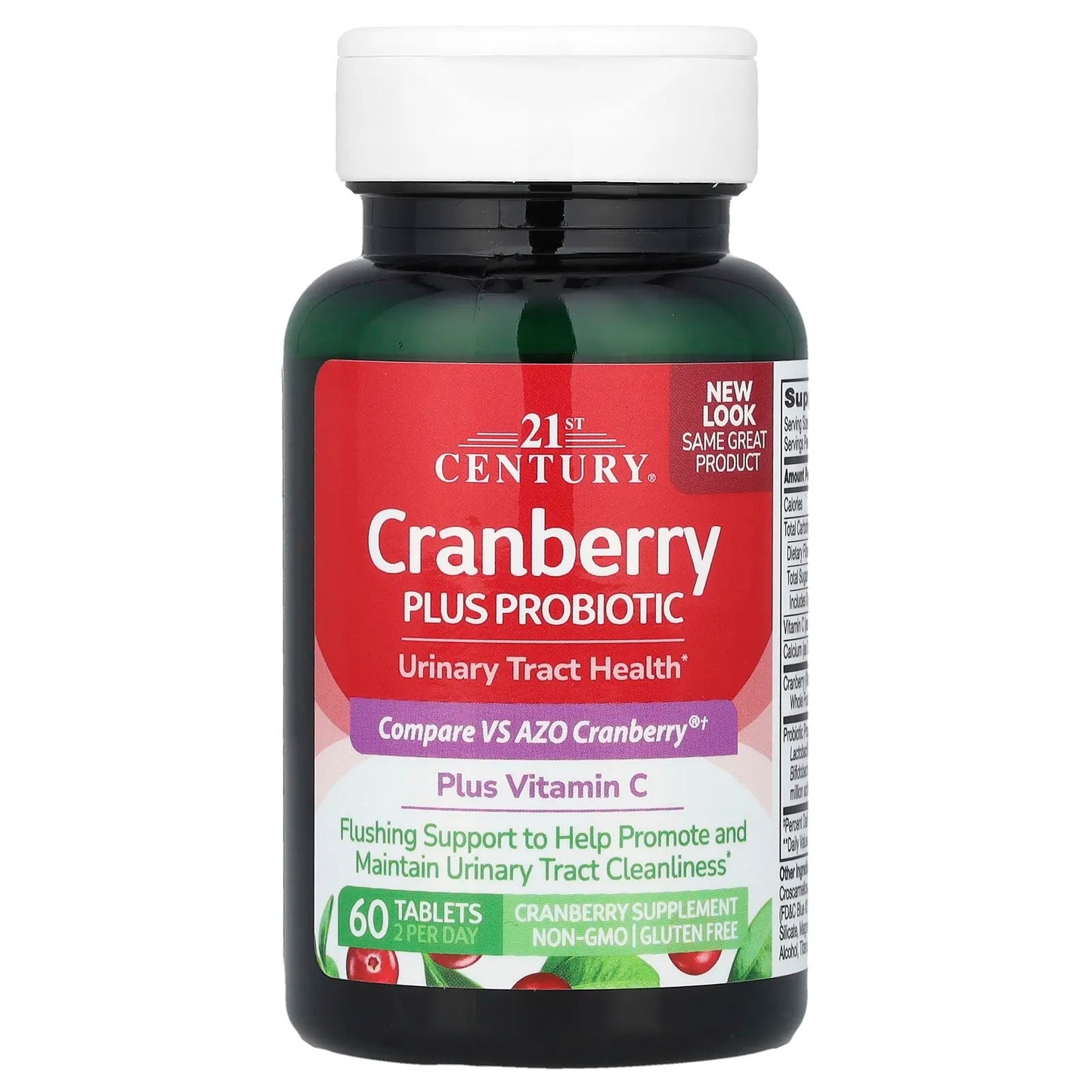 21st Century
Cranberry Plus Probiotic, 60 Tablets