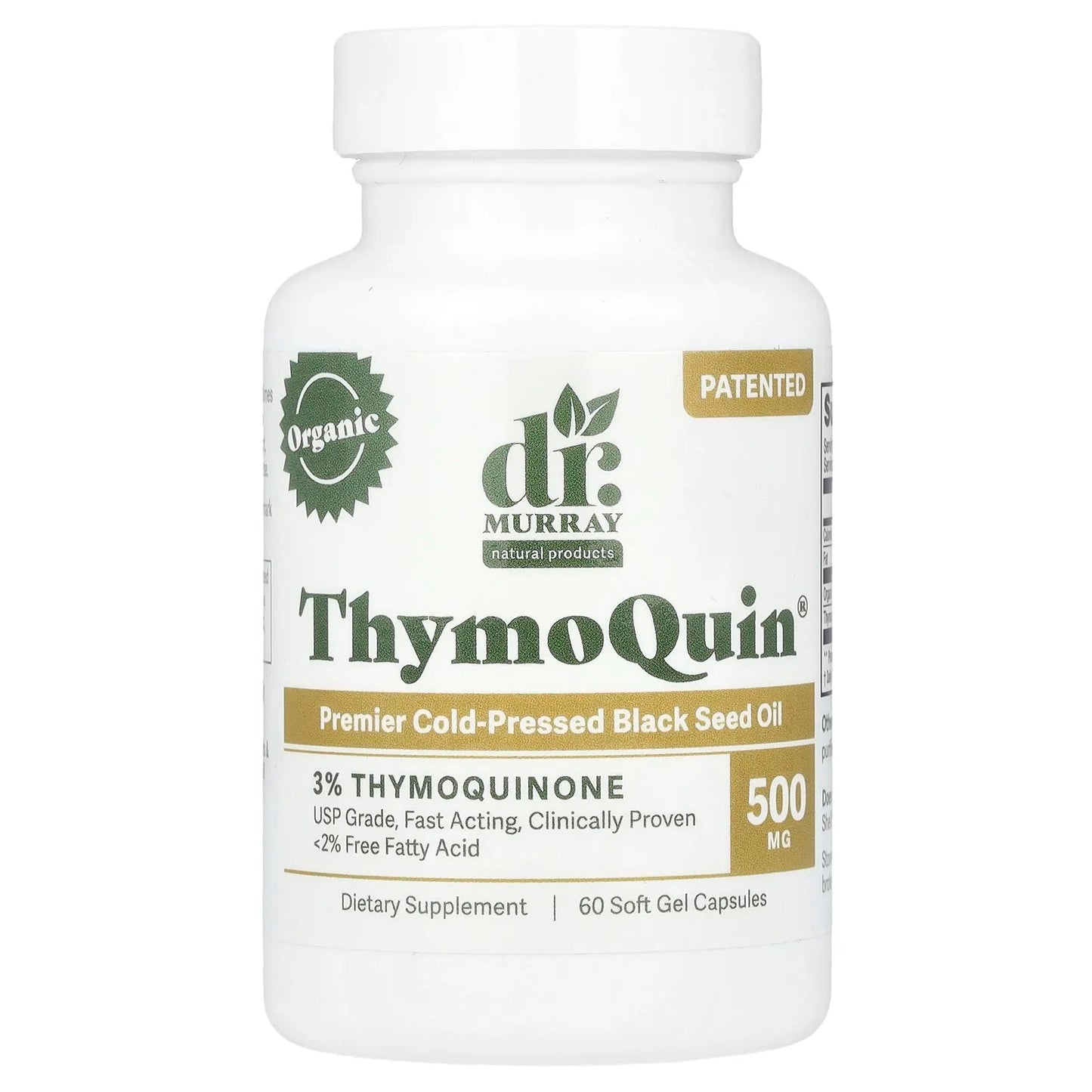 Dr. Murray's
ThymoQuin®, 500 mg, 60 Soft Gel Capsules