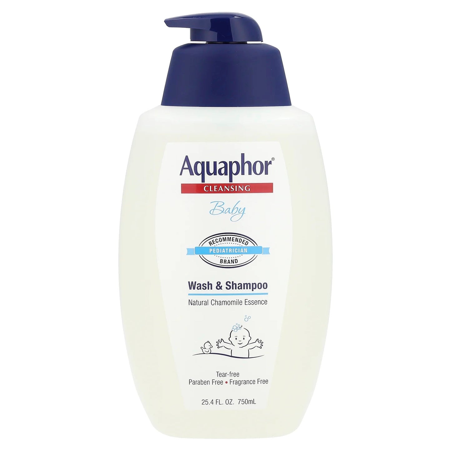 Aquaphor
Baby, Wash & Shampoo, Fragrance Free, 25.4 fl oz (750 ml)