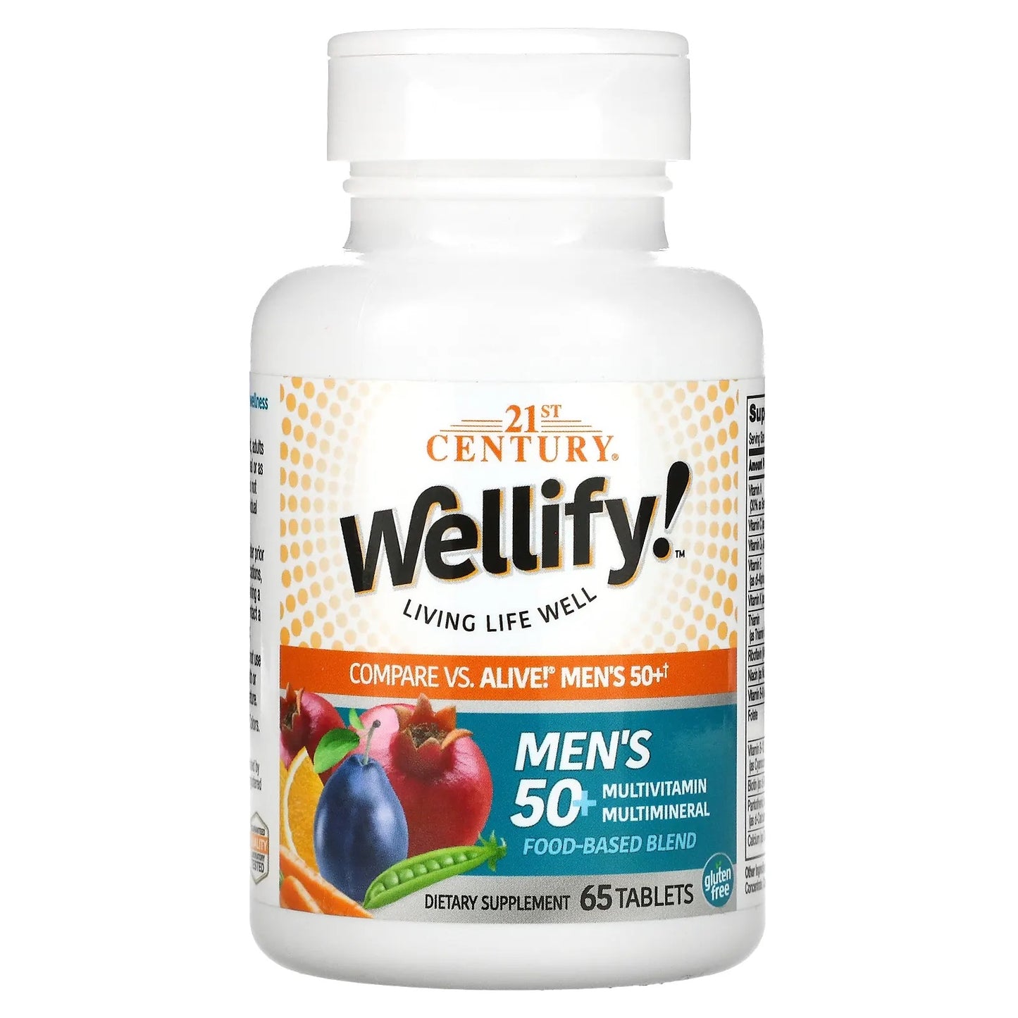 1st Century
Wellify, Men's 50+ Multivitamin Multimineral, 65 Tablets