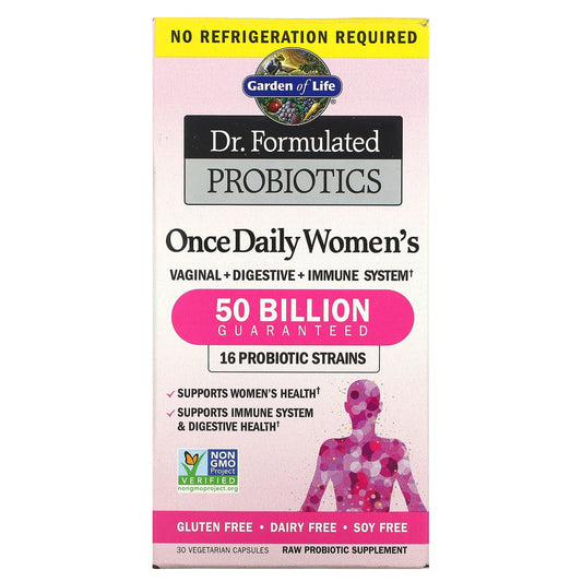 Garden of Life
Dr. Formulated Probiotics, Once Daily Women's, 50 Billion, 30 Vegetarian Capsules