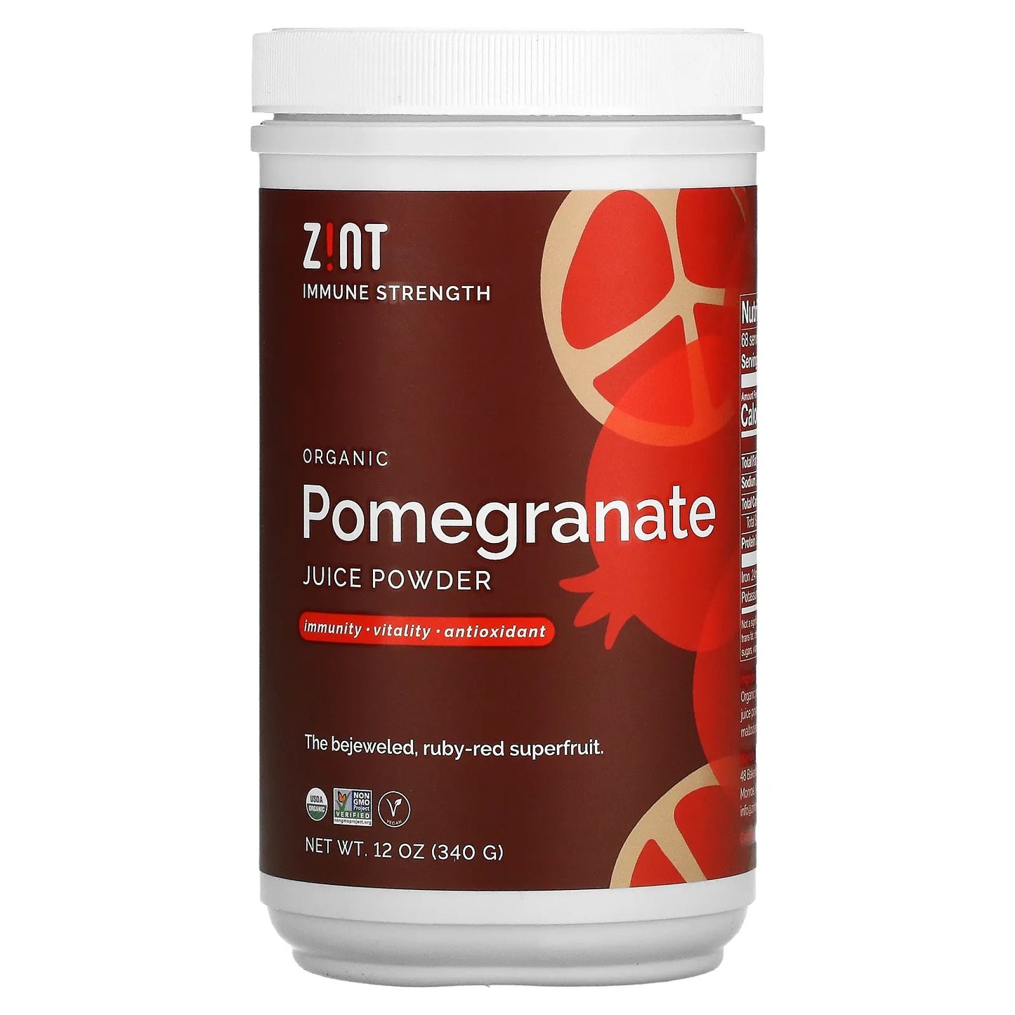 Zint
Organic Pomegranate Juice Powder, 12 oz (340 g)