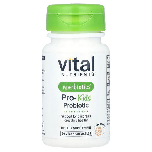 Vital Nutrients
Hyperbiotics®, PRO-Kids® Probiotic, Tangy Orange, 60 Vegan Chewables