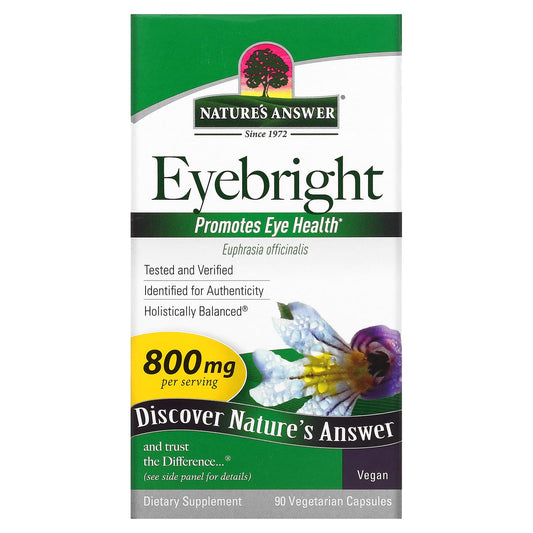 Nature's Answer
Eyebright, 800 mg, 90 Vegetarian Capsules (400 mg per Capsule)