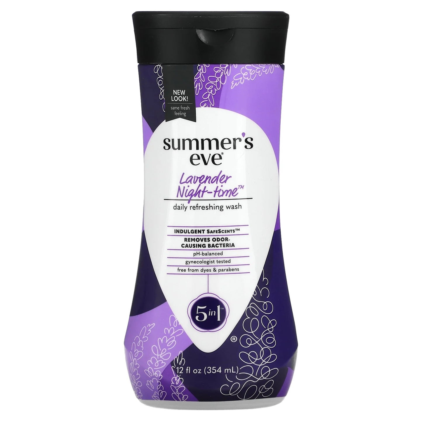 Summer's Eve
5 in 1 Daily Refreshing Wash, Lavender Night-Time, 12 fl oz (354 ml)