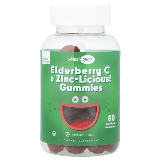 Maxi Health
Elderberry C & Zinc-Licious! Gummies, 60 Gummies