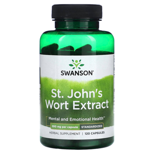 Swanson
St. Johns's Wort Extract, Standardized, 300 mg , 120 Capsules