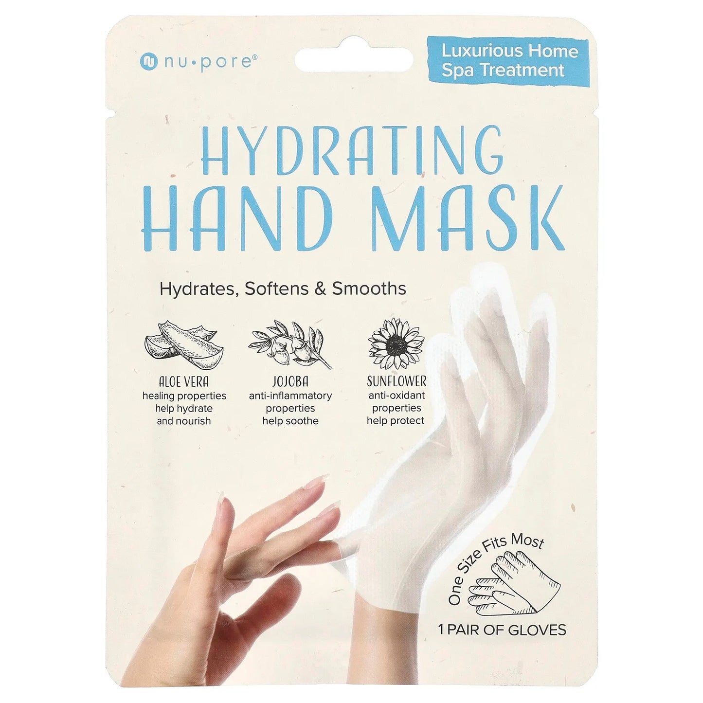 Nu-Pore
Hydrating Hand Mask, 1 Pair