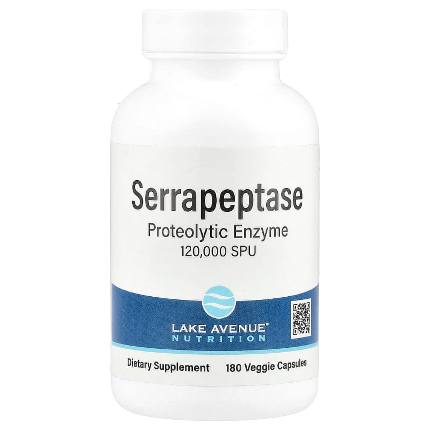 Lake Avenue Nutrition
Serrapeptase, Proteolytic Enzyme, 120,000 SPUs, 180 Veggie Capsules