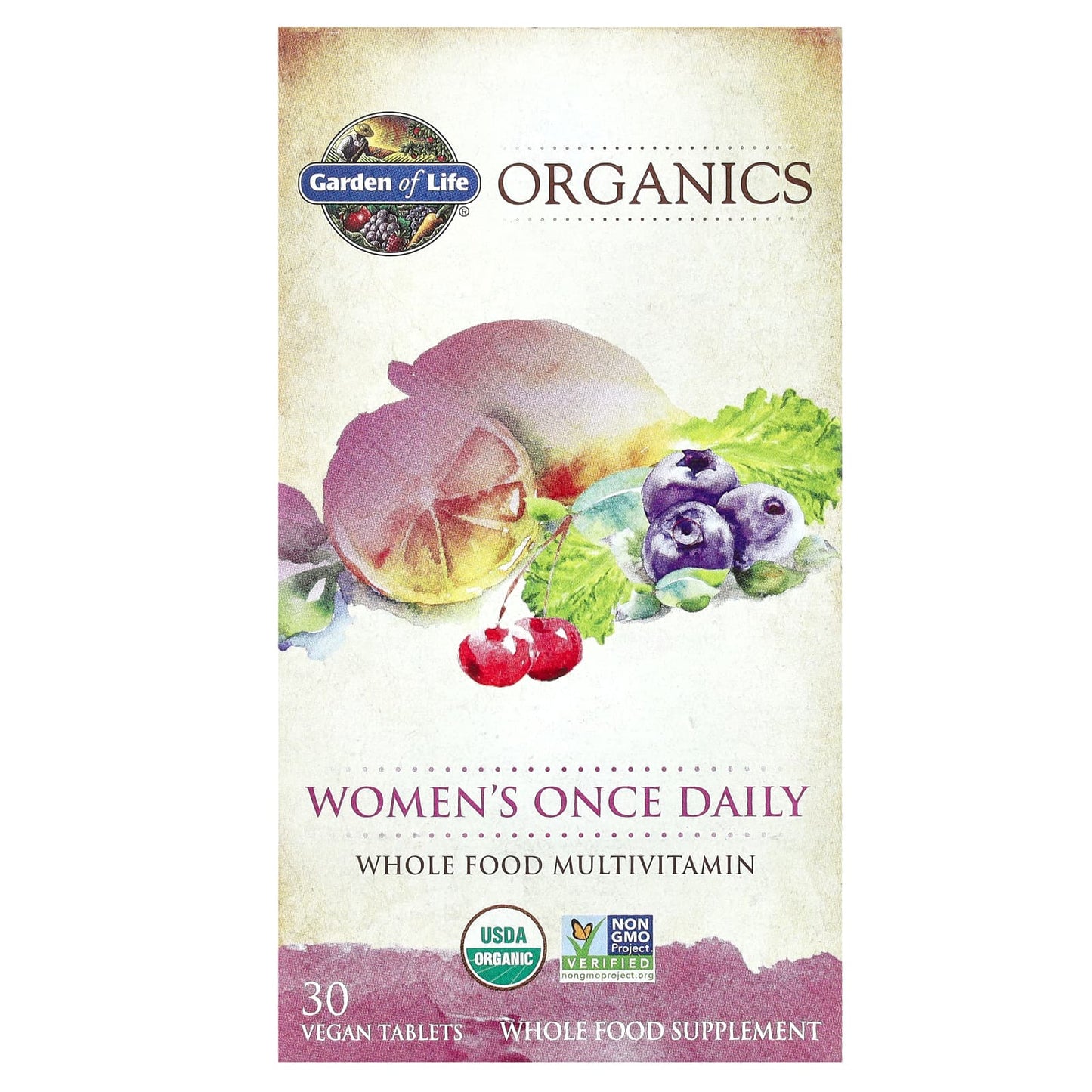 Garden of Life
Organics, Women's Once Daily, 30 Vegan Tablets