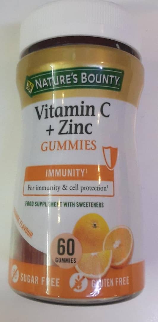 NATURE’S BOUNTY VITAMIN C + ZINC, 60 GUMMIES