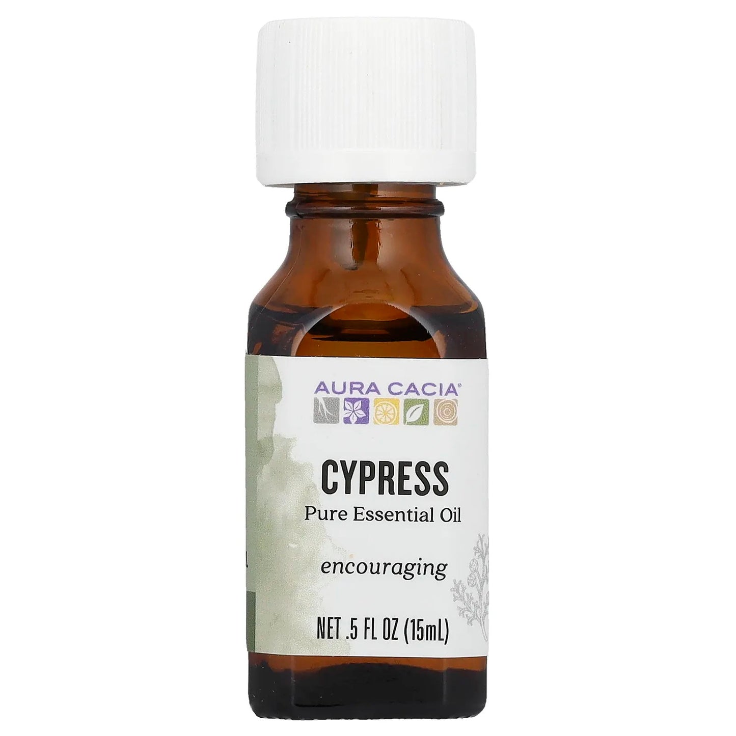 Aura Cacia
Pure Essential Oil, Cypress, 0.5 fl oz (15 ml)