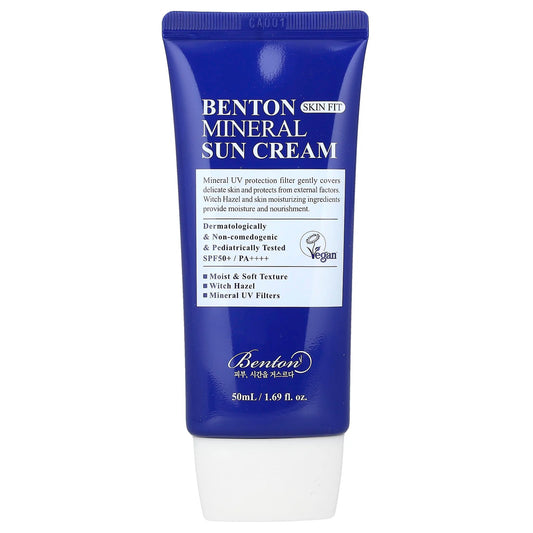 Benton
Skin Fit Mineral Sun Cream, SPF 50/PA++++, 1.69 fl oz (50 ml)