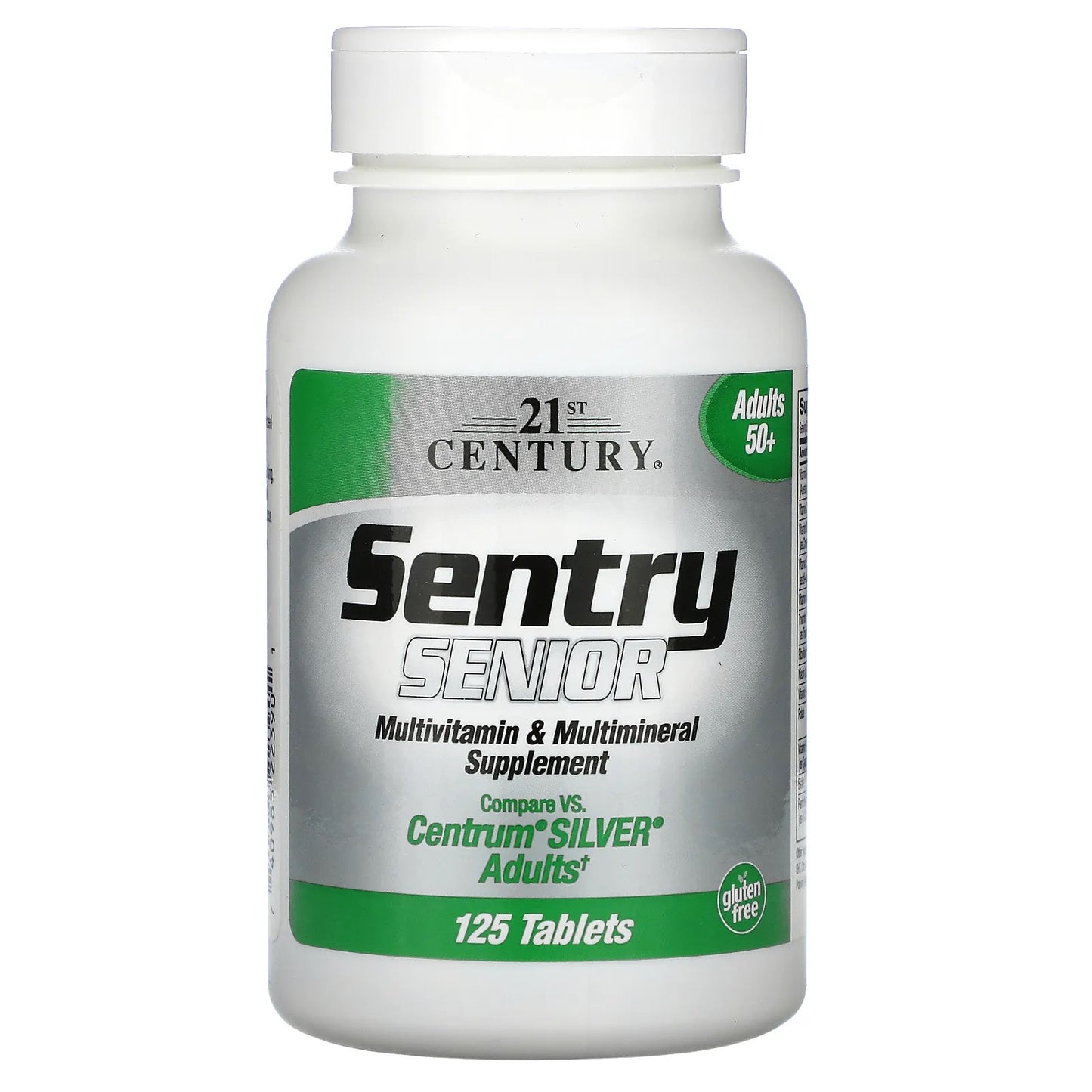 21st Century
Sentry Senior, Multivitamin & Multimineral Supplement, Adults 50+, 125 Tablets