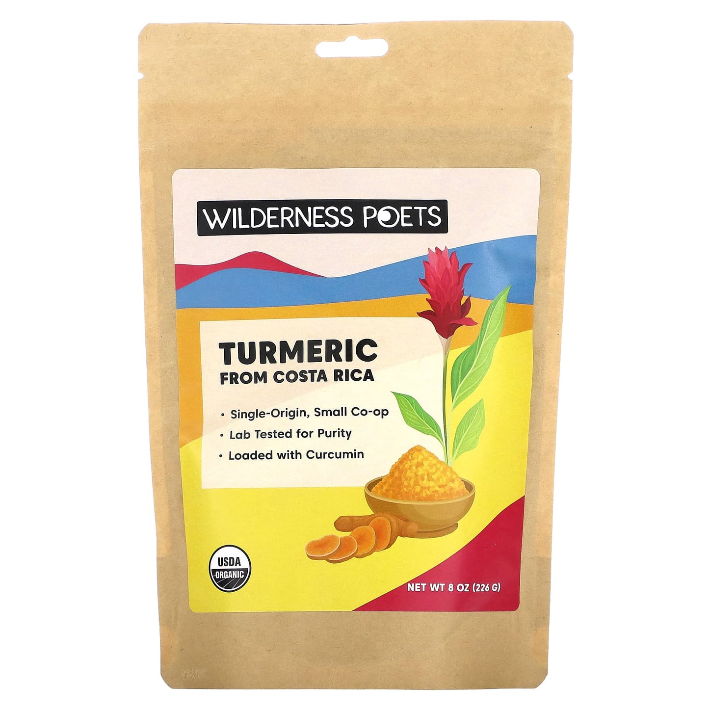 Wilderness Poets
Organic Turmeric From Costa Rica, 8 oz (226 g)