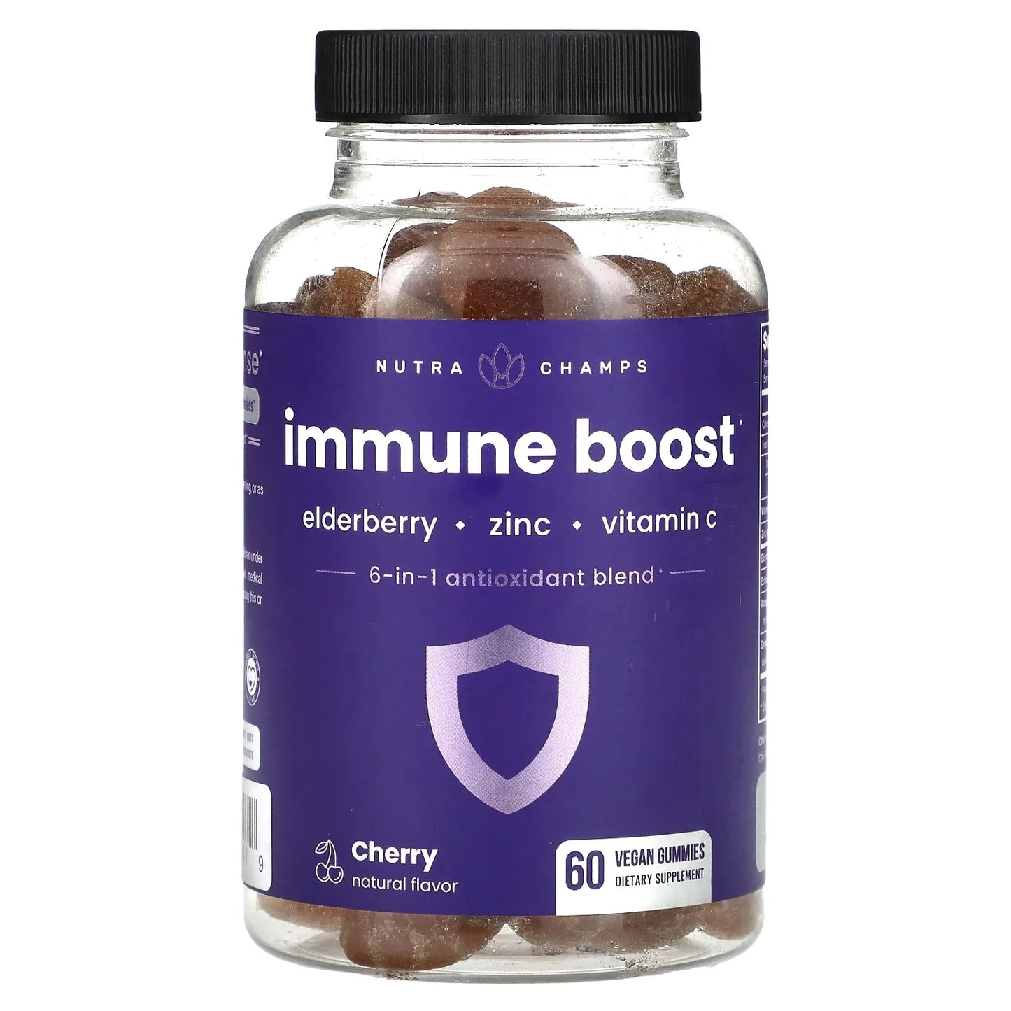 NutraChamps
Immune Boost, Cherry, 60 Vegan Gummies