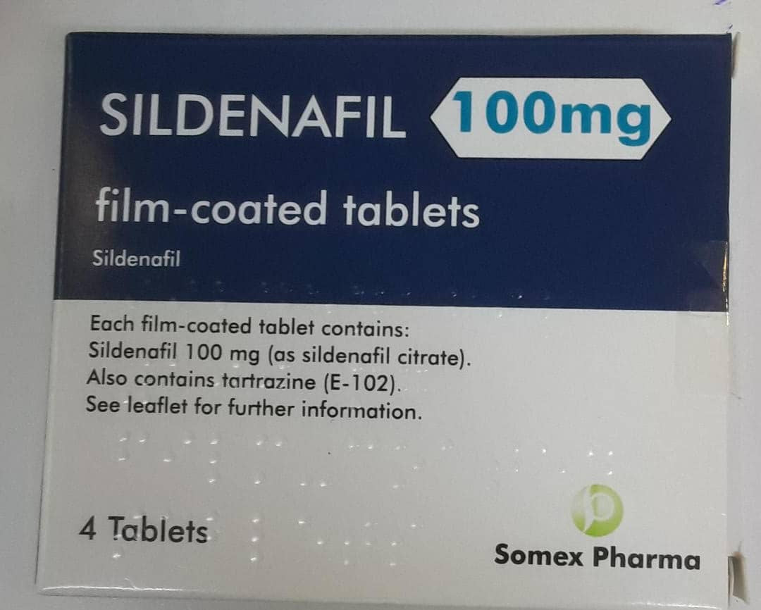 SILDENAFIL 100MG (SOMEX PHARMA), 4 TABLETS