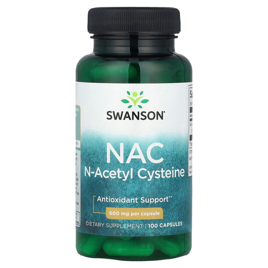 Swanson
NAC, N-Acetyl Cysteine, 600 mg, 100 Capsules