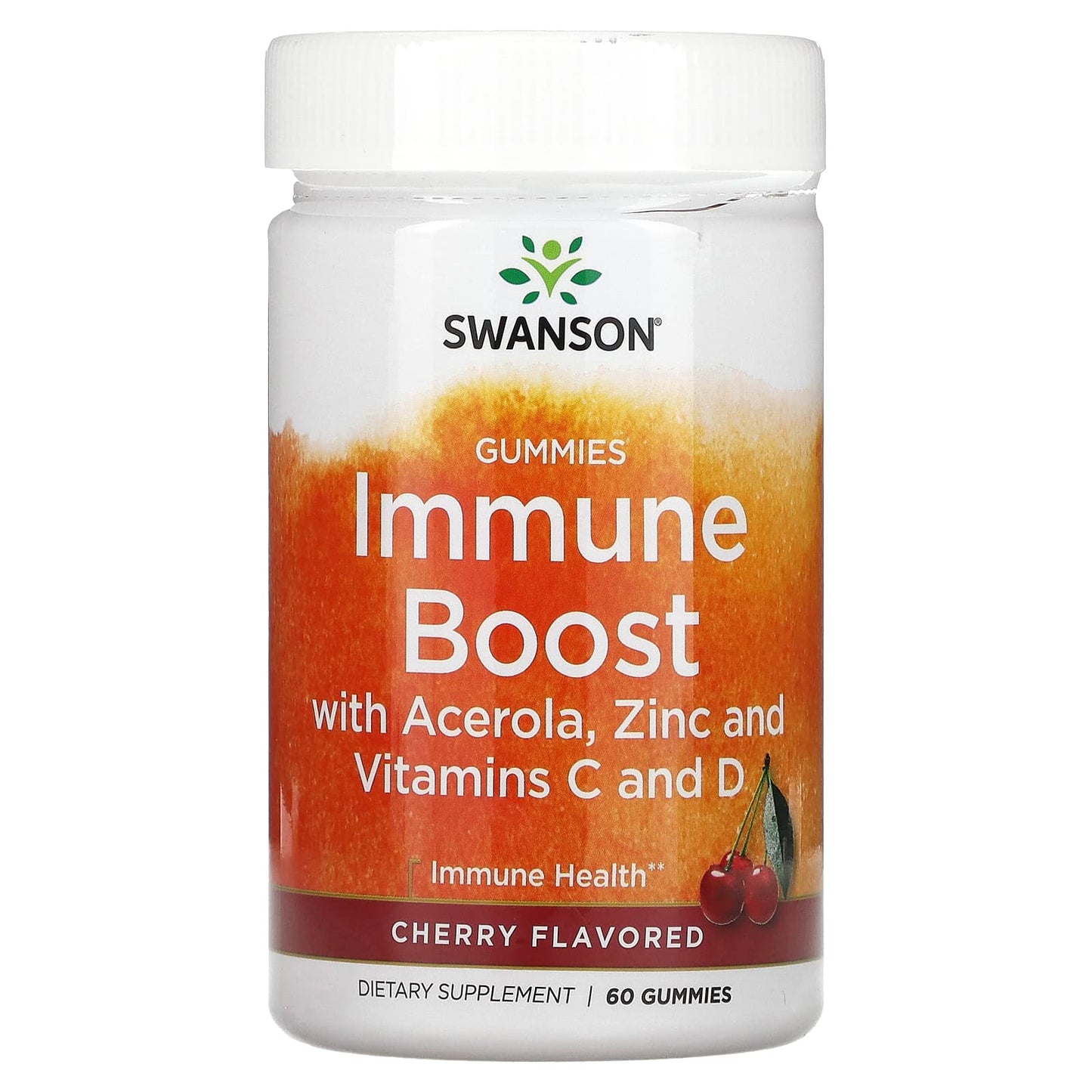 Swanson
Immune Boost with Acerola, Zinc and Vitamin C and D, Cherry, 60 Gummies