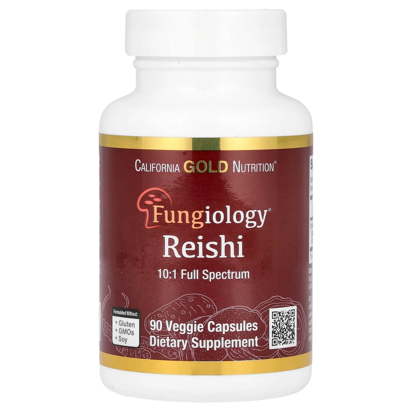 California Gold Nutrition
Reishi (Ganoderma lucidum), Full Spectrum, Certified Organic, 600 mg , 90 Veggie Capsules