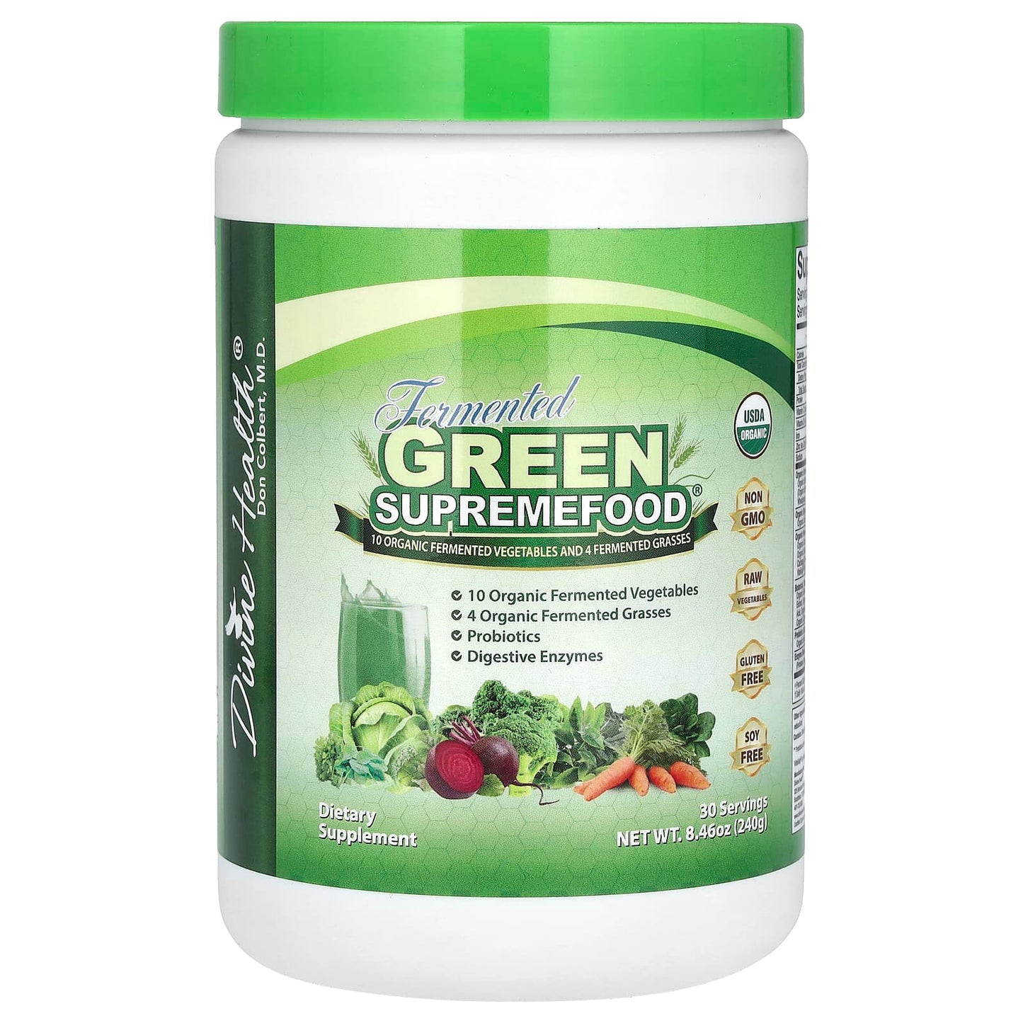 Divine Health
Fermented Green Supremefood®, 8.46 oz (240 g)