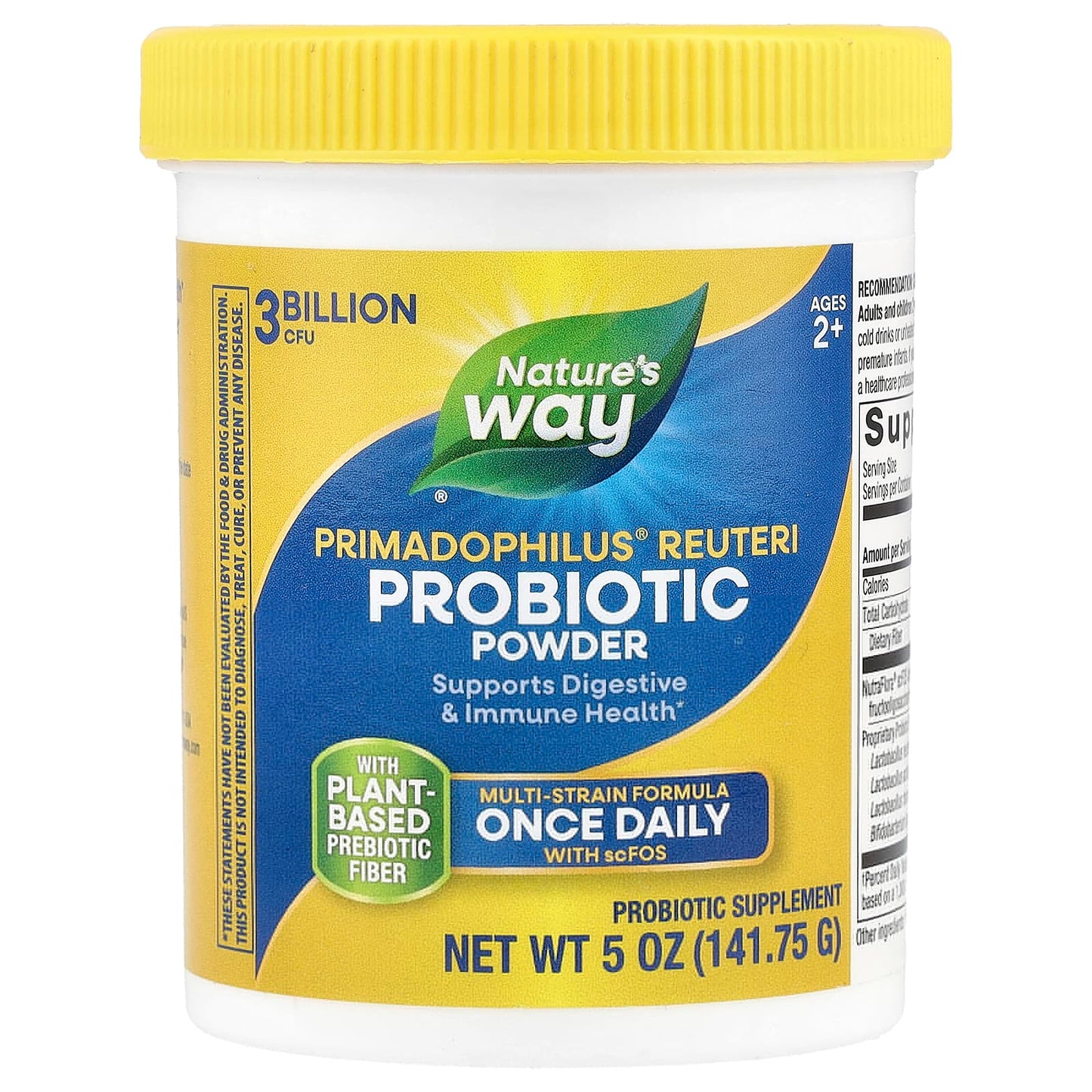 Nature's Way
Primadophilus® Reuteri Probiotic Powder, Ages 2+, 3 Billion CFU, 5 oz (141.75 g)