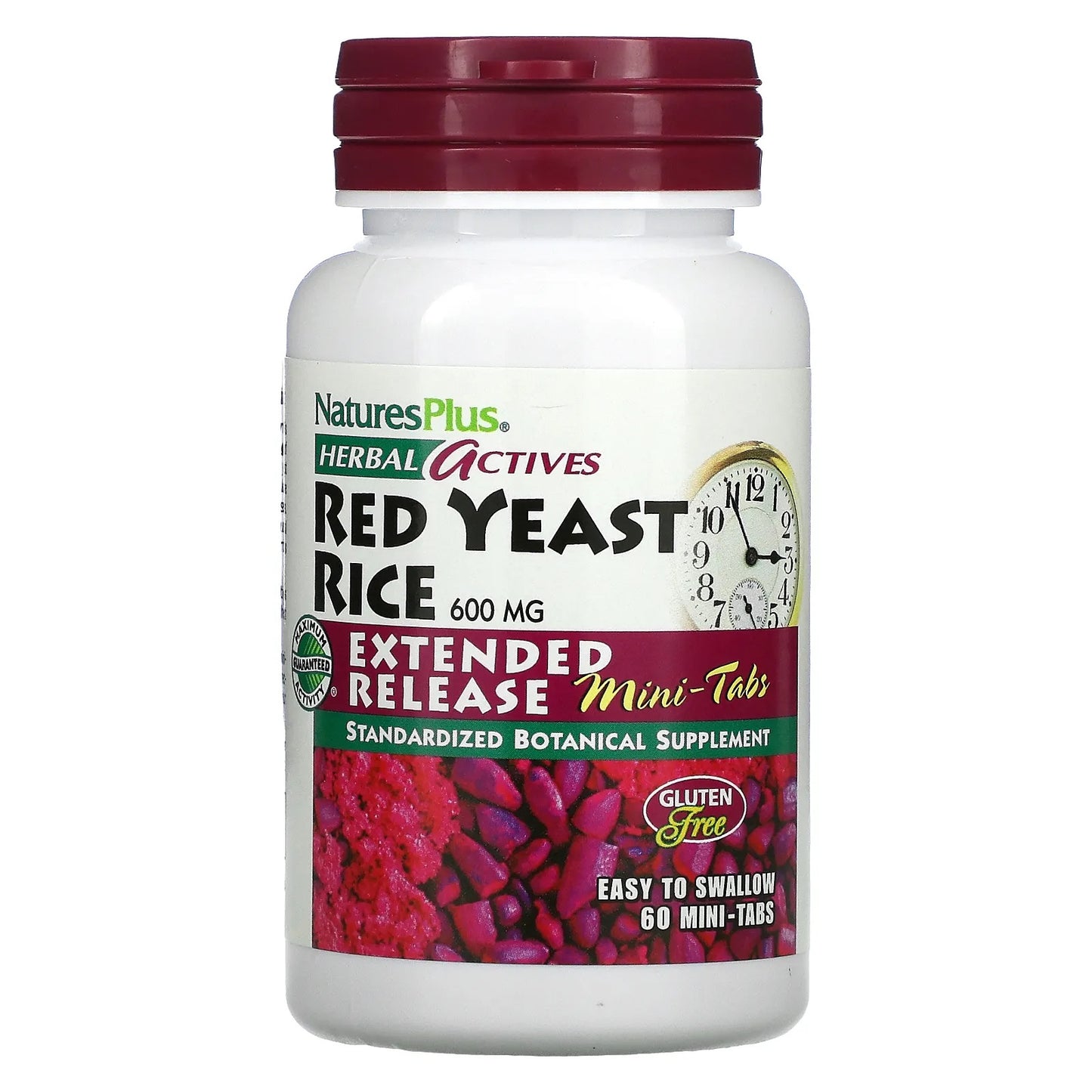 NaturesPlus
Herbal Actives, Red Yeast Rice, 600 mg, 60 Mini-Tablets (300 mg per Tablet)