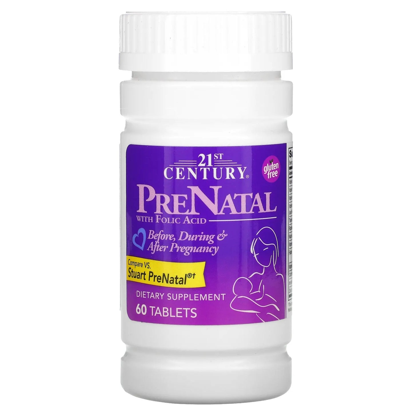 21st Century
PreNatal with Folic Acid, 60 Tablets