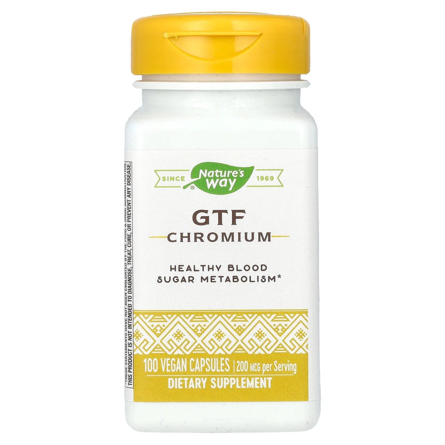 Nature's Way
GTF Chromium, 200 mcg, 100 Vegan Capsules