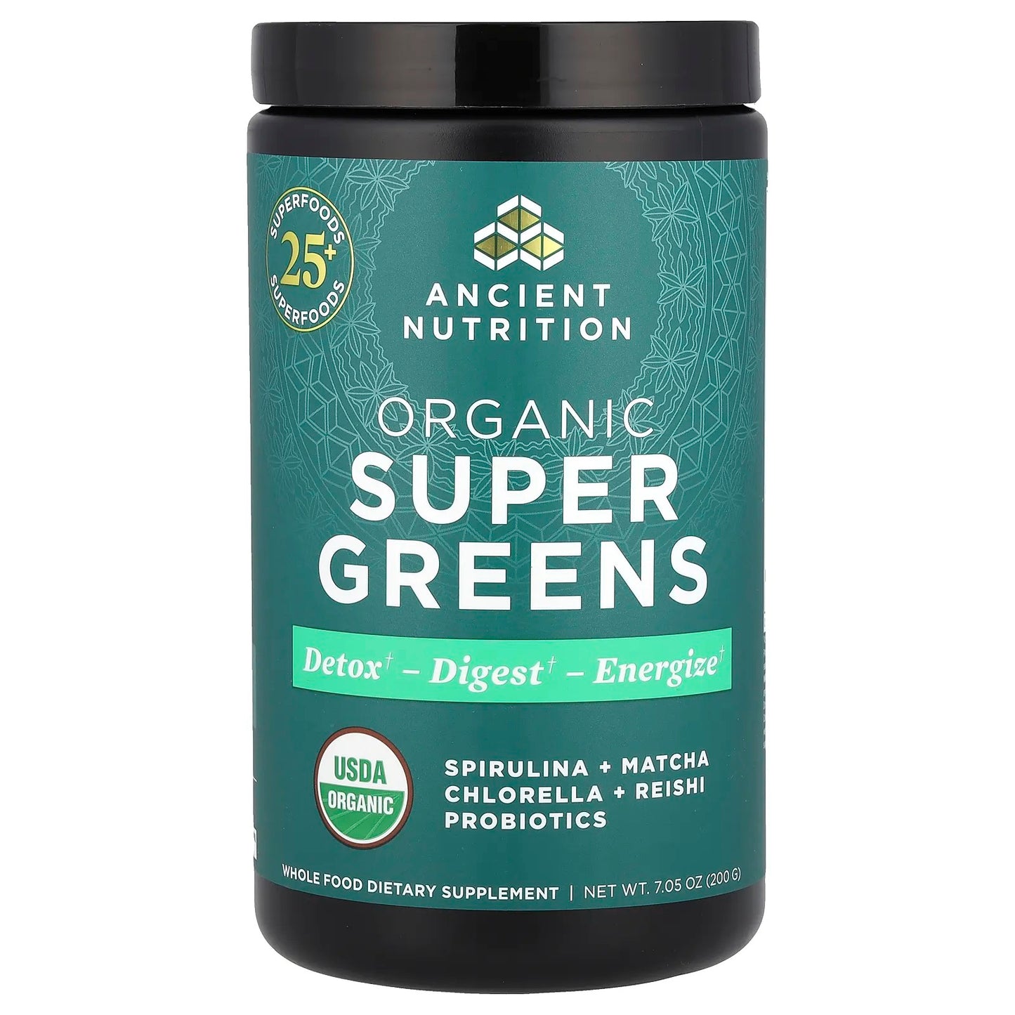 Ancient Nutrition
Organic Super Greens, 7.05 oz (200 g)