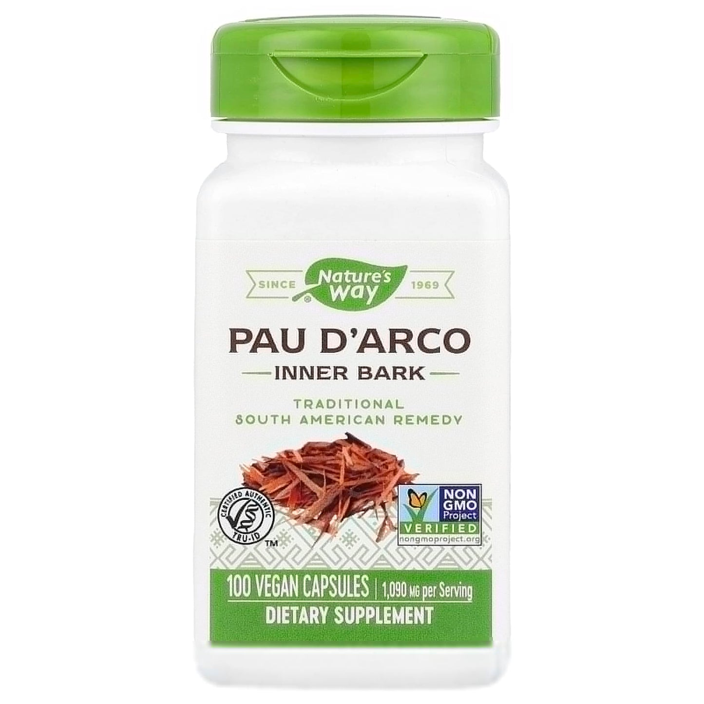 Nature's Way
Pau D'Arco Inner Bark, 1,090 mg, 100 Vegan Capsules (545 mg Per Capsule)