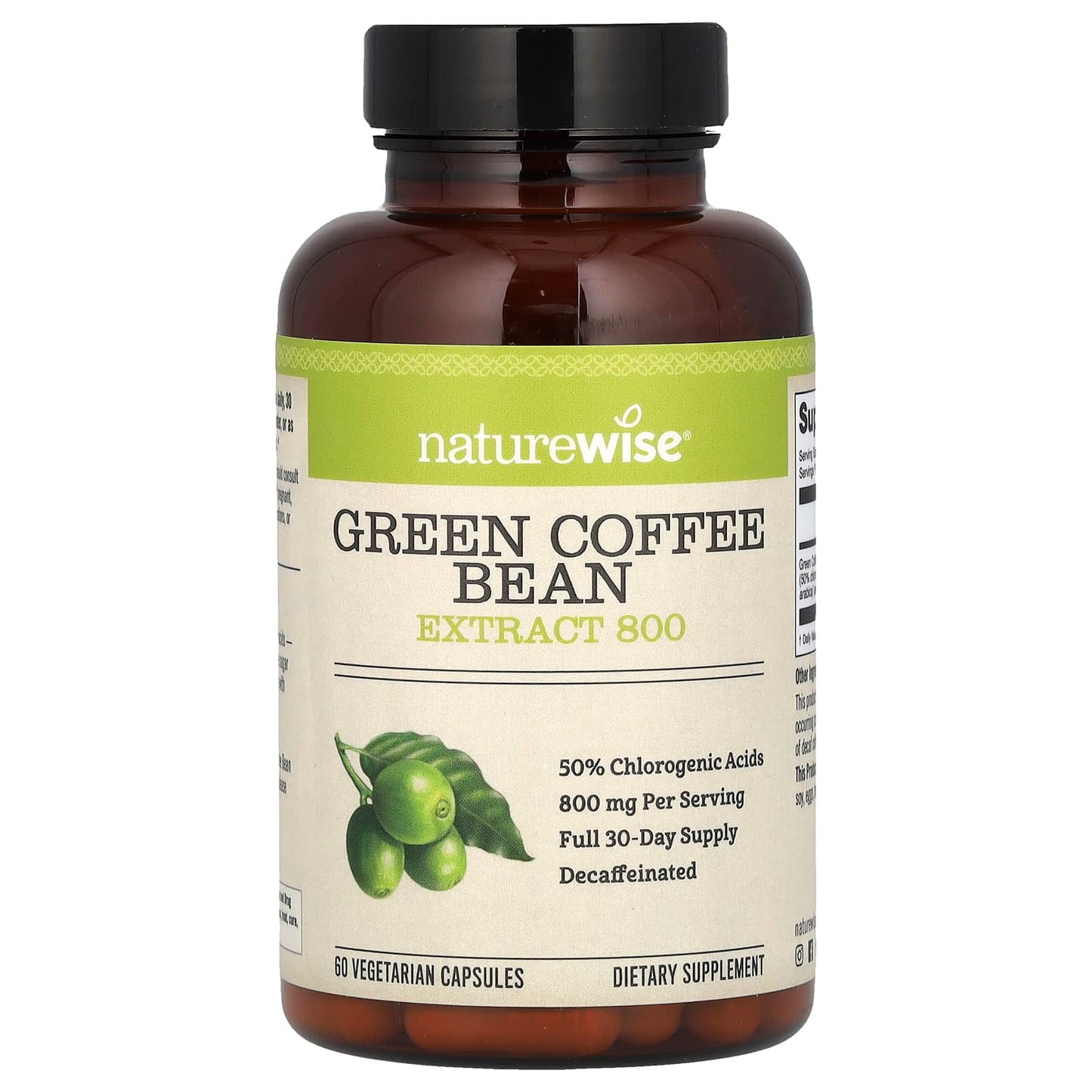 NatureWise
Green Coffee Bean Extract 800, 800 mg, 60 Vegetarian Capsules