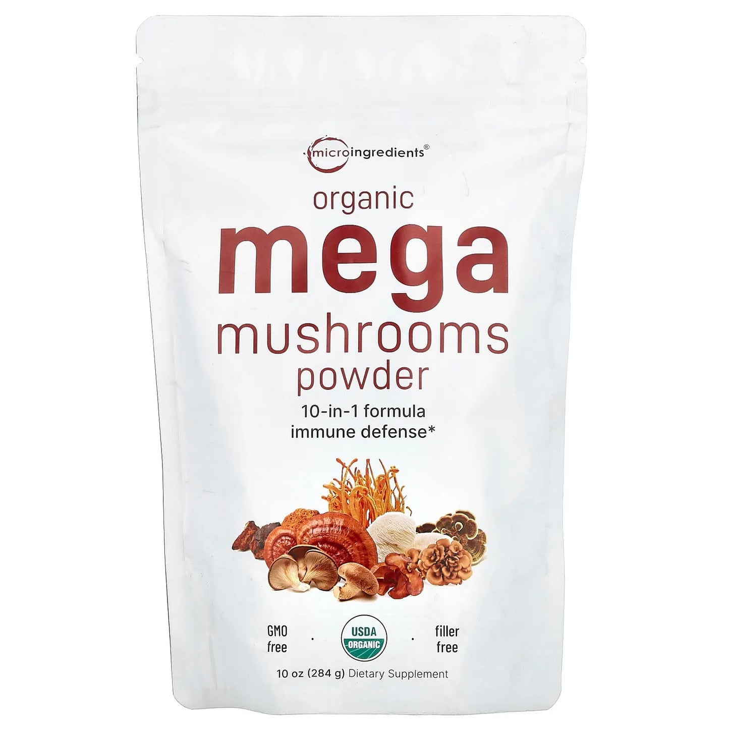 Micro Ingredients
Organic Mega Mushrooms Powder, 10 oz (284 g)