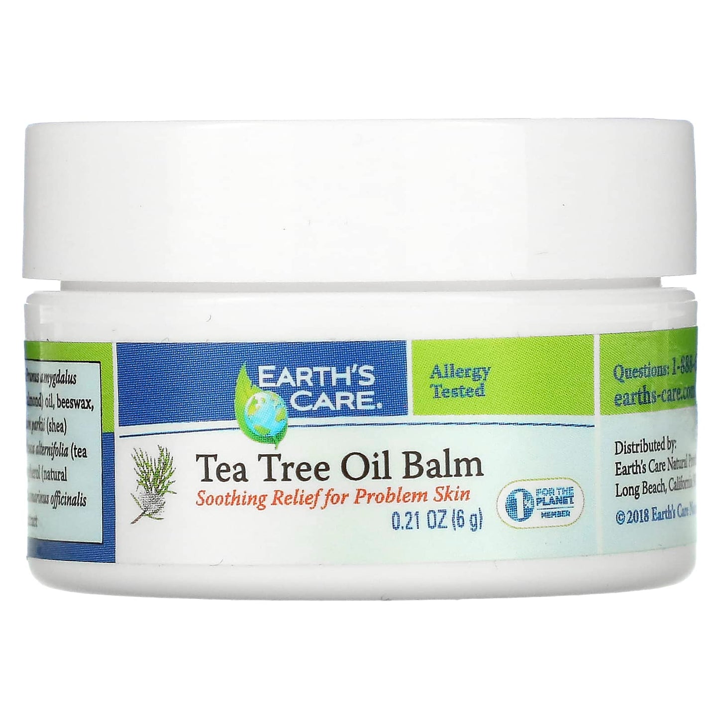 Earth's Care
Tea Tree Oil Balm, 0.21 oz (6 g)