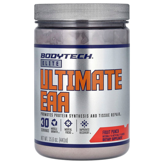 BodyTech
Elite, Ultimate EAA, Fruit Punch, 15.6 oz (441 g)