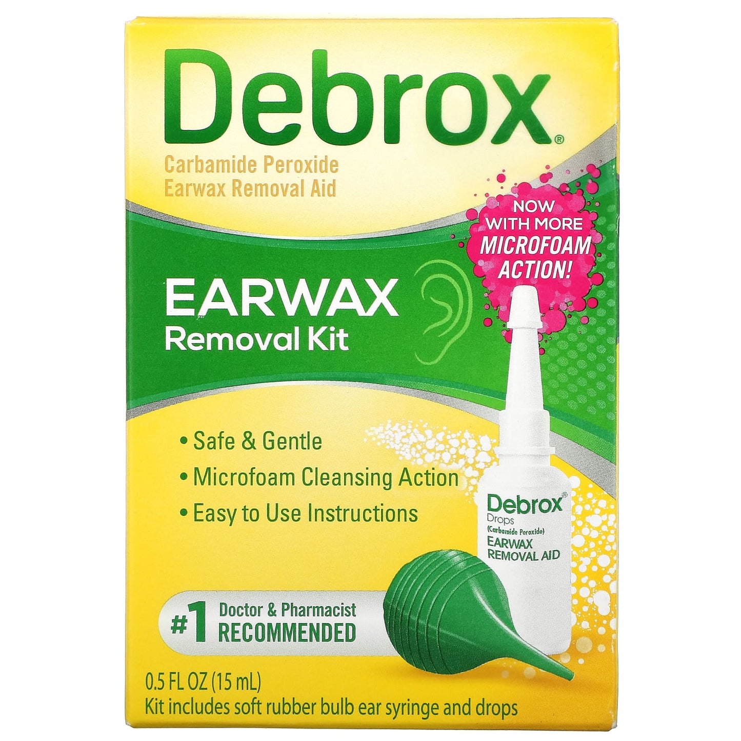 Debrox
Earwax Removal Kit, 0.5 fl oz (15 ml)