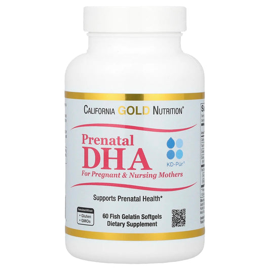 California Gold Nutrition
Prenatal DHA for Pregnant and Nursing Mothers, 900 mg, 60 Fish Gelatin Softgels (450 mg per Softgel)