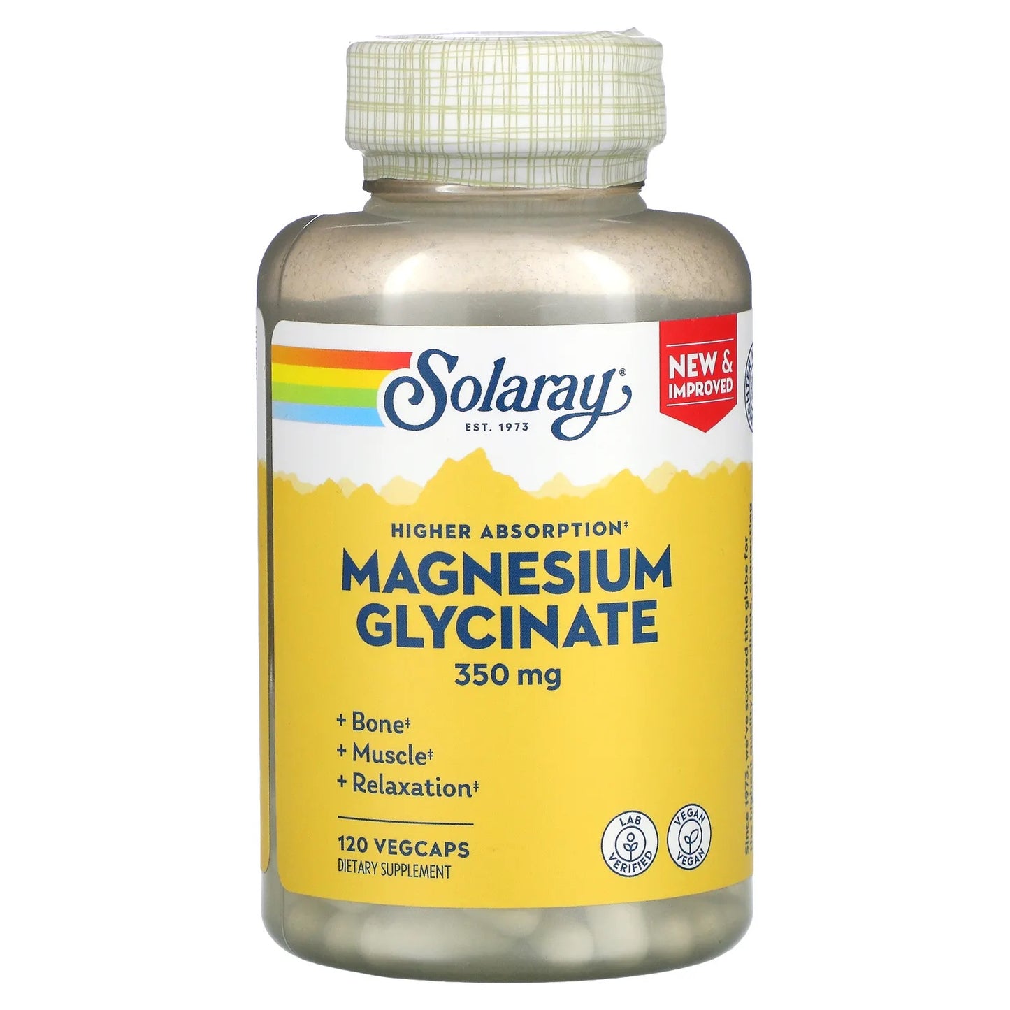 Solaray
High Absorption Magnesium Glycinate, 350 mg, 120 VegCaps