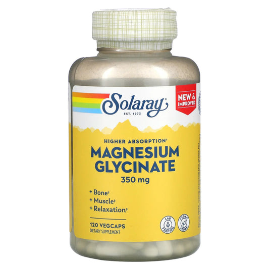 Solaray
High Absorption Magnesium Glycinate, 350 mg, 120 VegCaps