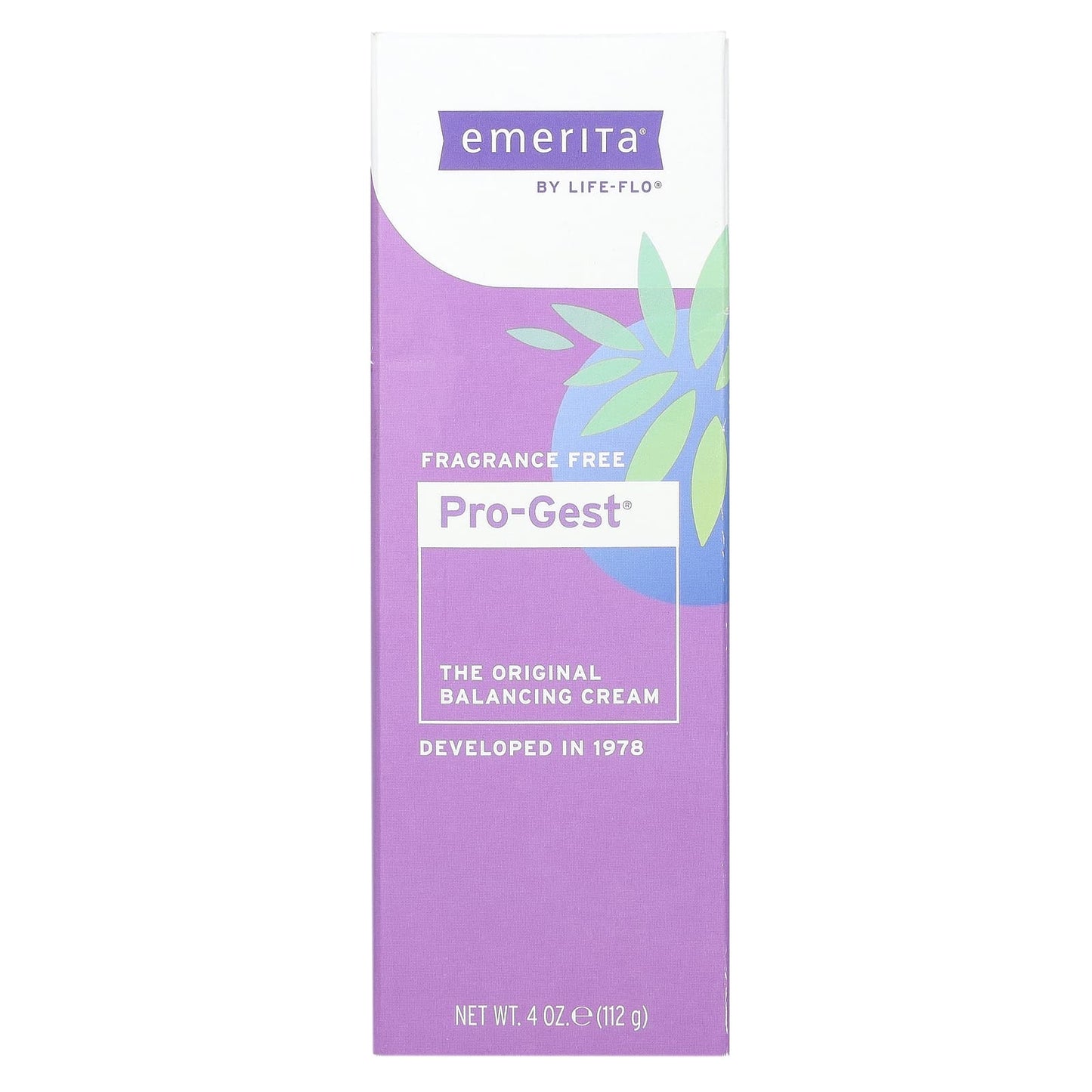 Emerita
Pro-Gest, The Original Balancing Cream, Fragrance Free, 4 oz (112 g)