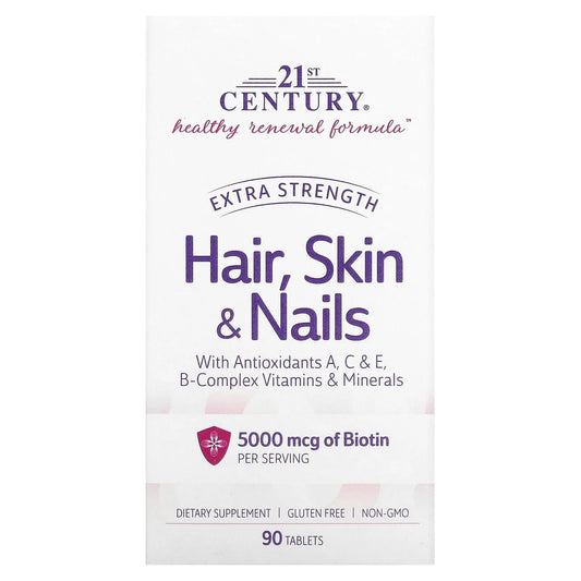 21st Century
Extra Strength Hair, Skin & Nails, 90 Tablets