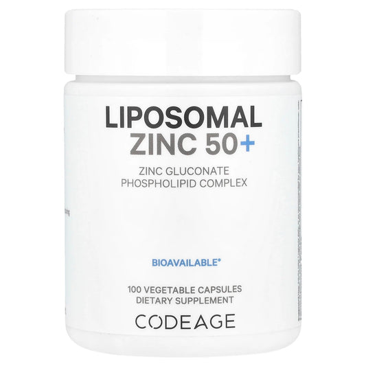 Codeage
Liposomal Zinc 50+, 50 mg, 100 Vegetable Capsules