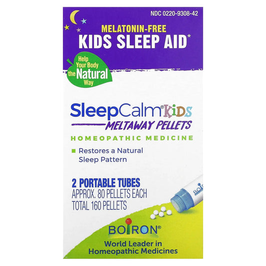 Boiron
SleepCalm Kids, 2 Portable Tubes, 80 Pellets Each