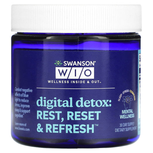 Swanson WIO
Digital Detox: Rest, Reset & Refresh, 30 Softgels